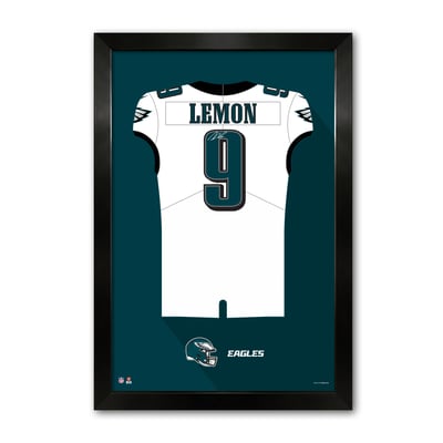 Makai Lemon Philadelphia Eagles 27" x 39" Framed Jersey Art Print